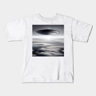 Monochrome Saucer Kids T-Shirt